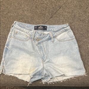 Hollister Blue Jean Shorts Distressed Cut-Off Style